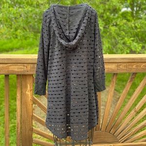 Sandiva black bathing suit cover up with hood